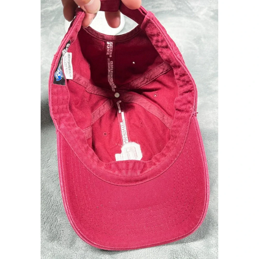 Oklahoma Sooners Hat Adjustable Red OU Logo Dad Cap Top of World